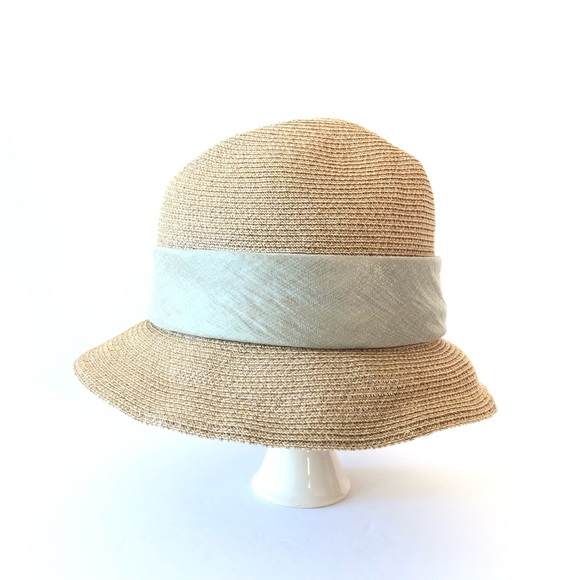 Eugenia Kim Courtney Toyo Packable Fedora Hat with Sage Ribbon main image 6